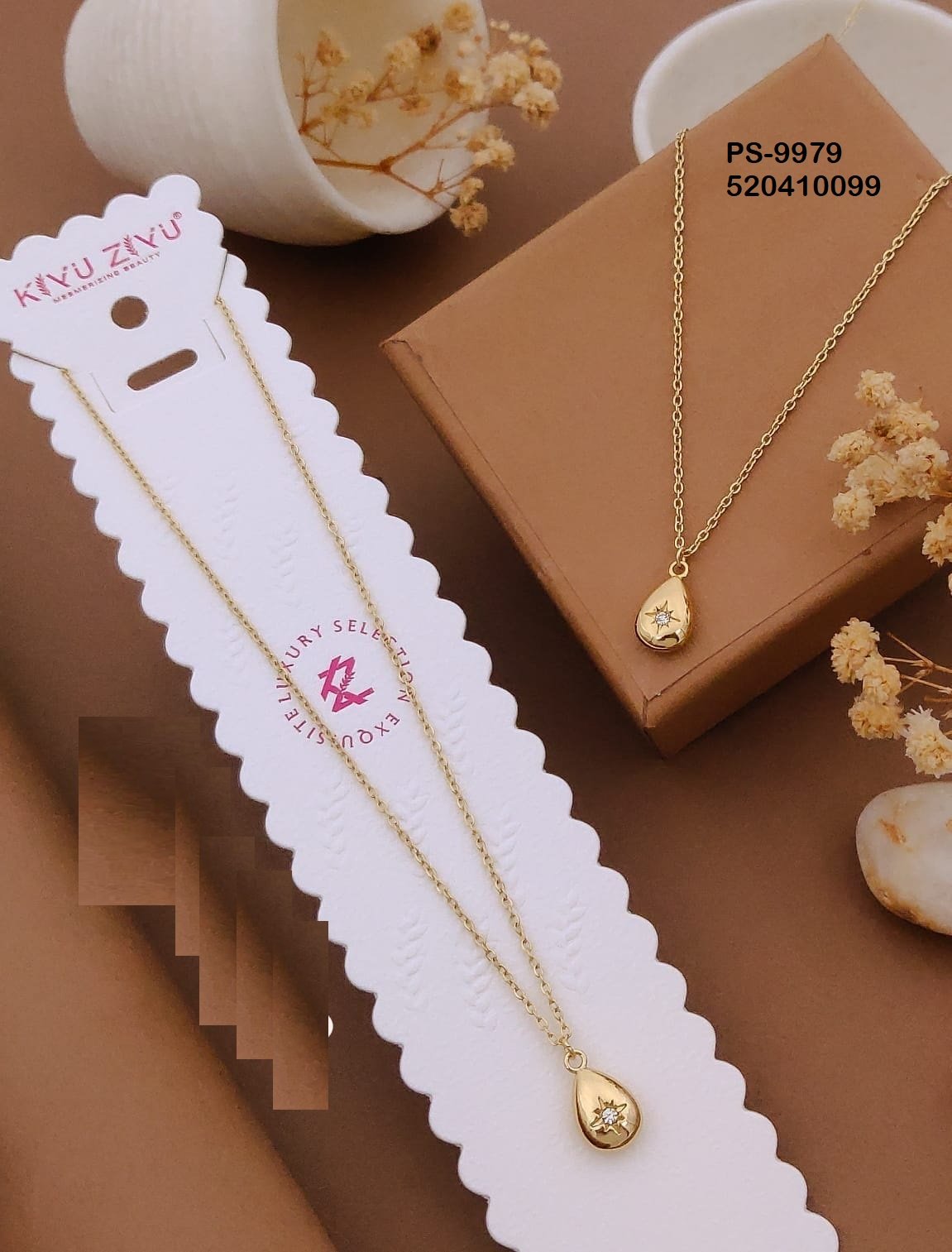 PS-9979 Anti-Tarnish Stainless Steel Minimal Necklace Necklace