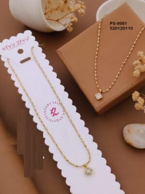 PS-9981 Anti-Tarnish Stainless Steel Minimal Necklace  Necklace