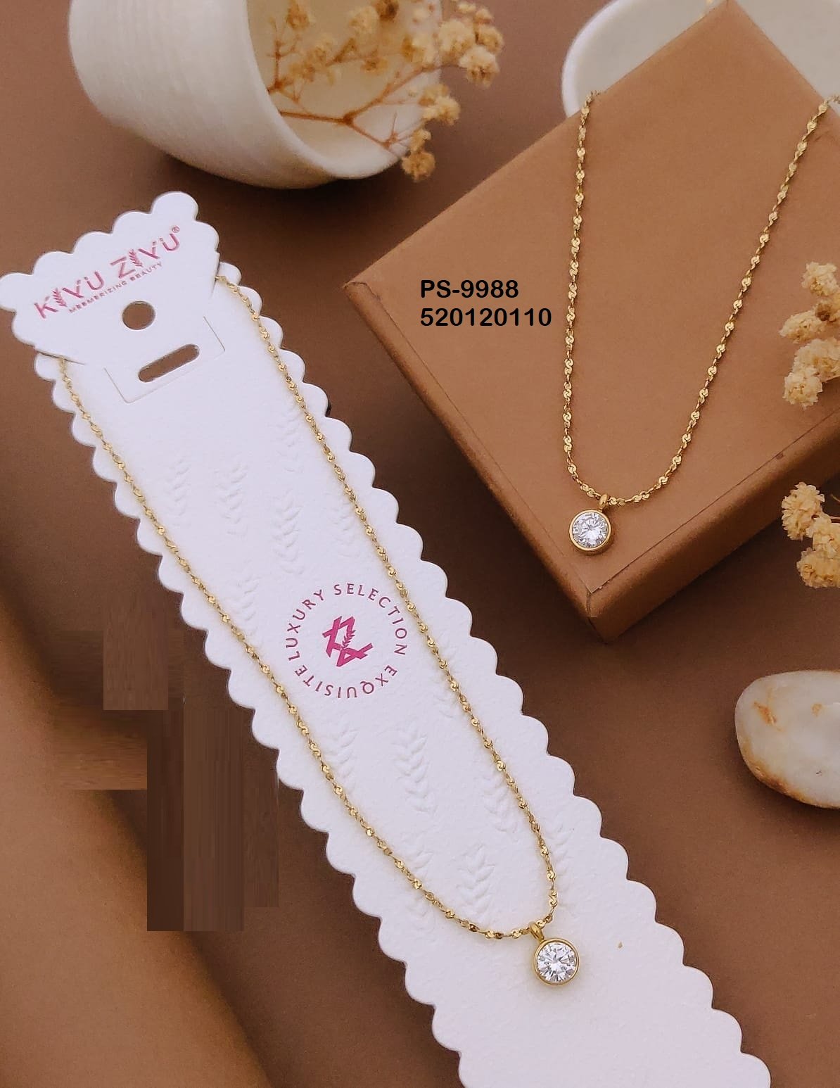 PS-9988 Anti-Tarnish Stainless Steel Minimal Necklace Necklace
