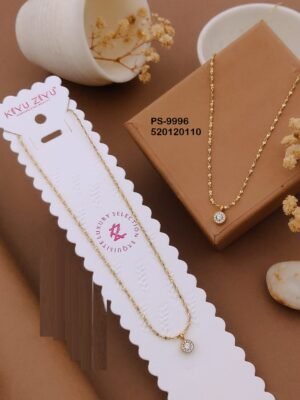 PS-9996 Anti-Tarnish Stainless Steel Minimal Necklace  Necklace