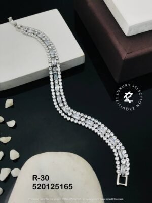 R-30 Anti-Tarnish Stainless Steel Silver Plated Bracelet Style Bhabhi Rakhi