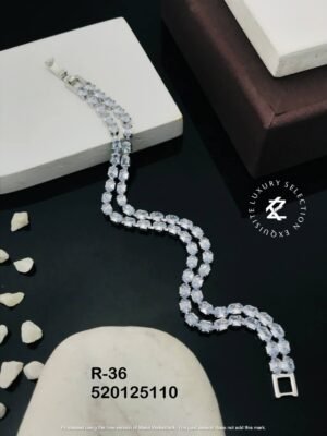R-36 Anti-Tarnish Stainless Steel Silver Plated Bracelet Style Bhabhi Rakhi