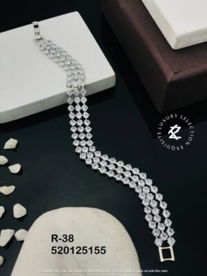 R-38 Anti-Tarnish Stainless Steel Silver Plated Bracelet Style Bhabhi Rakhi