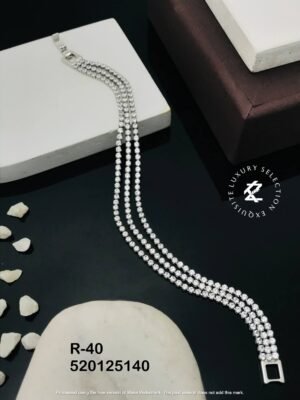 R-40 Anti-Tarnish Stainless Steel Silver Plated Bracelet Style Bhabhi Rakhi