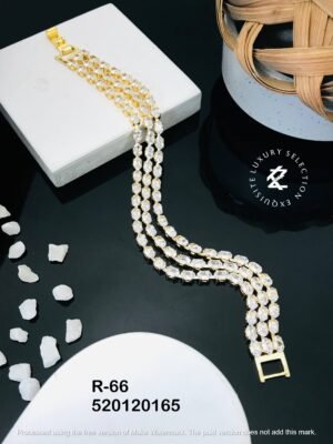 R-66 Anti-Tarnish Stainless Steel Gold Plated Bracelet Style Bhabhi Rakhi