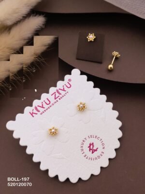 BOLL-197 Anti Tarnish Imported Boll Back Studs - Kiyu ziyu By Anjni Creation