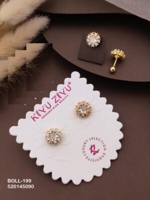 BOLL-199 Anti Tarnish Imported Boll Back Studs - Kiyu ziyu By Anjni Creation