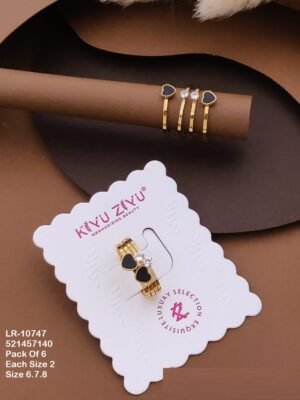 LR-10747 Anti-Tarnish Stainless Steel Pack Of 6  Rings