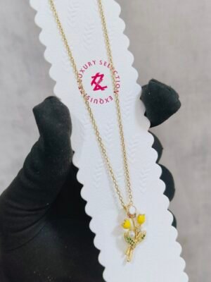 PS-10542 Anti-Tarnish Stainless Steel Tulip - Tulip Necklace - Kiyu ziyu By Anjni Creation