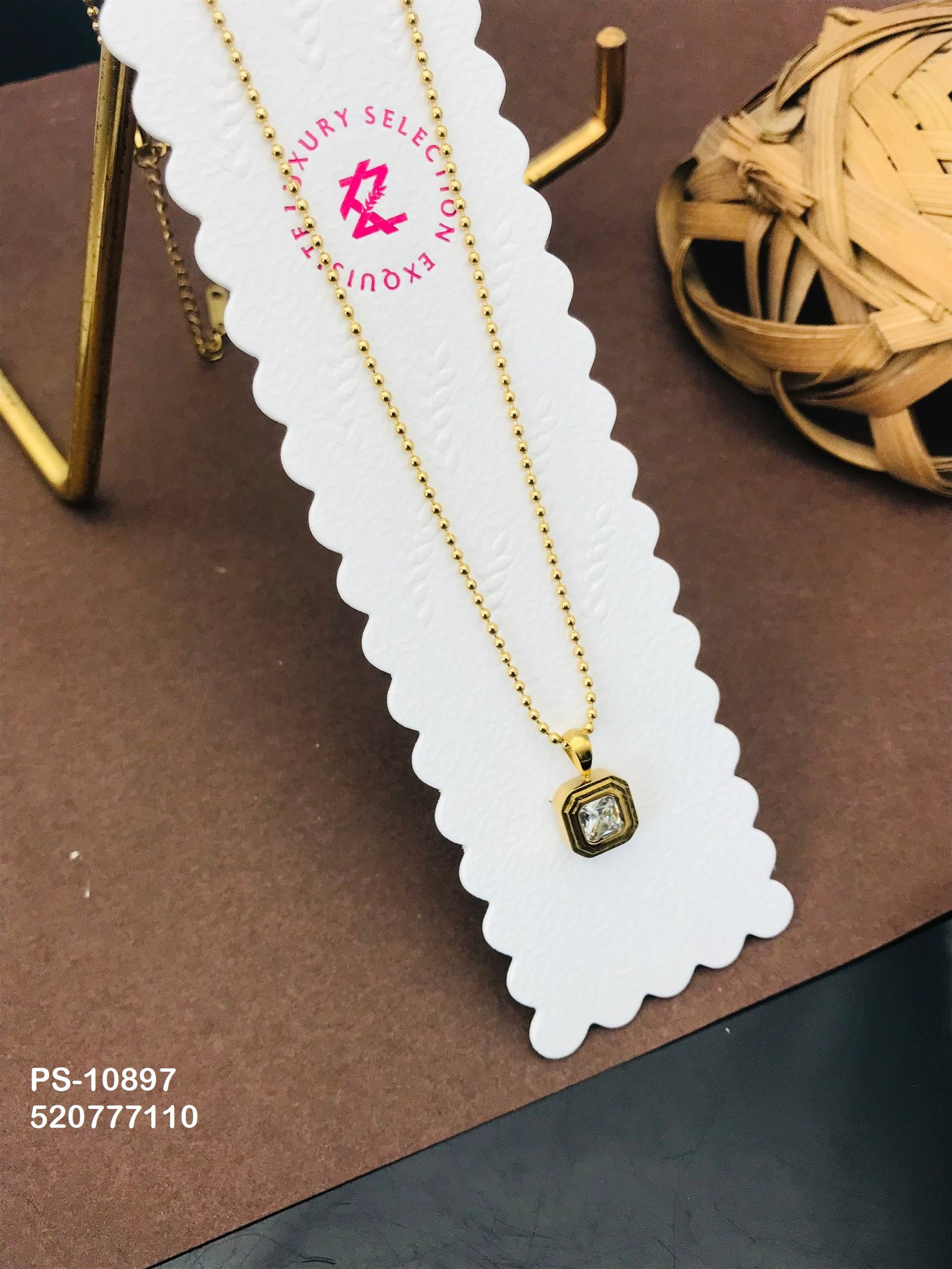PS-10897 Anti-Tarnish Stainless Steel Necklace - Kiyu ziyu By Anjni Creation