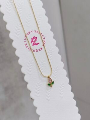 PS-T1 Anti-Tarnish Stainless Steel Tulip Necklace - Kiyu ziyu By Anjni Creation