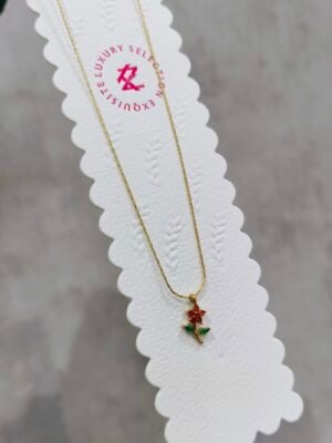 PS-T10 Anti-Tarnish Stainless Steel Tulip Necklace - Kiyu ziyu By Anjni Creation