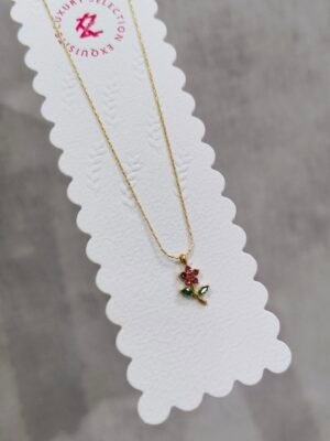 PS-T11 Anti-Tarnish Stainless Steel Tulip Necklace - Kiyu ziyu By Anjni Creation