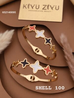 SHELL-100 Anti-Tarnish Stainless Steel Bracelet Under 99 - Kiyu ziyu By Anjni Creation