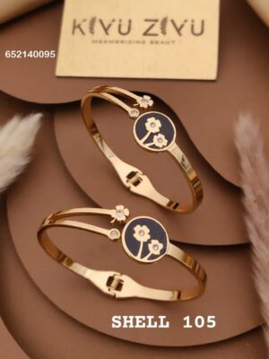 SHELL-105 Anti-Tarnish Stainless Steel Bracelet Under 99 - Kiyu ziyu By Anjni Creation