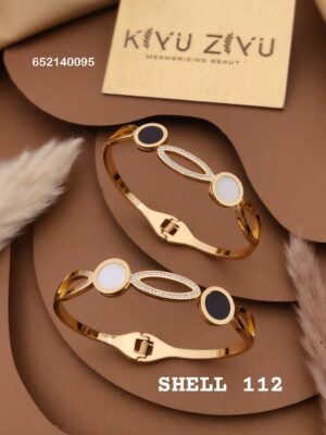 SHELL-112 Anti-Tarnish Stainless Steel Bracelet Under 99 - Kiyu ziyu By Anjni Creation