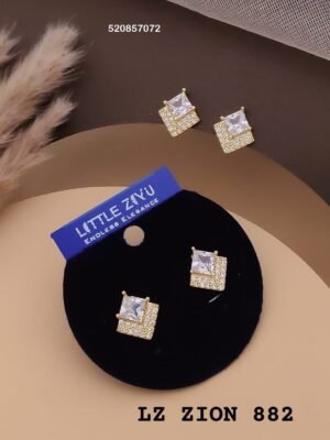 ZION-882 Anti Tarnish Imported Earrings - Kiyu ziyu By Anjni Creation