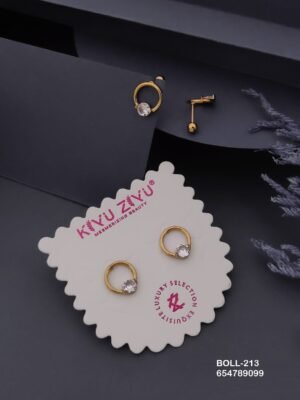 BOLL-213 Anti-Tarnish Stainless Steel Boll Back Studs - Kiyu ziyu By Anjni Creation