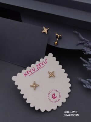 BOLL-218 Anti-Tarnish Stainless Steel Boll Back Studs - Kiyu ziyu By Anjni Creation