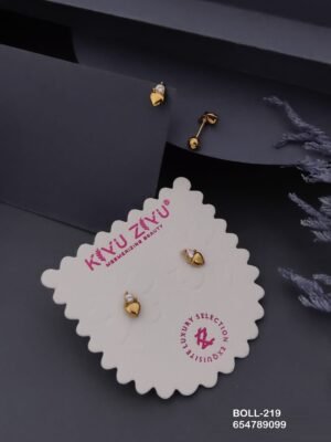 BOLL-219 Anti-Tarnish Stainless Steel Boll Back Studs - Kiyu ziyu By Anjni Creation