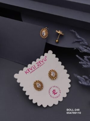 BOLL-248 Anti-Tarnish Stainless Steel Boll Back Studs - Kiyu ziyu By Anjni Creation