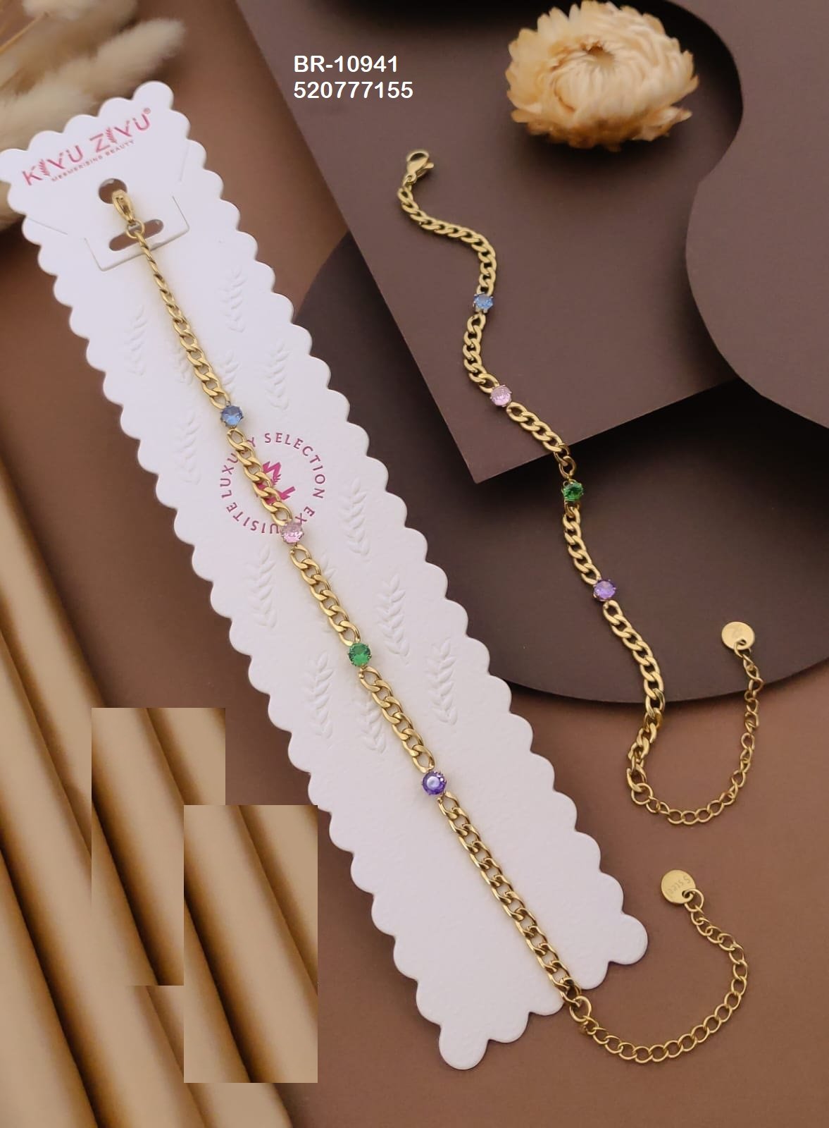 BR-10941 Anti-Tarnish Stainless Steel Chain Bracelets - Kiyu ziyu By Anjni Creation