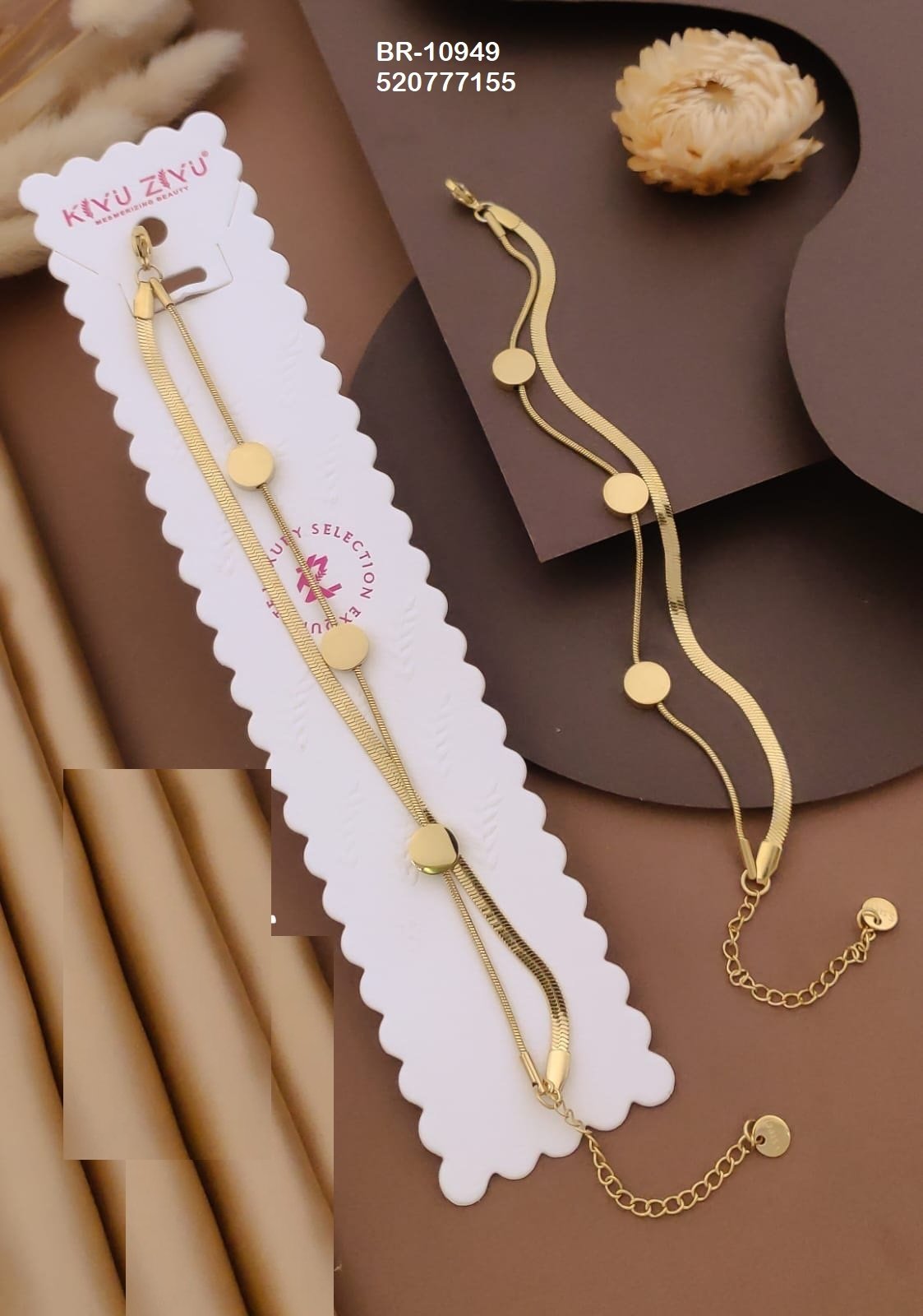 BR-10949 Anti-Tarnish Stainless Steel Chain Bracelets - Kiyu ziyu By Anjni Creation