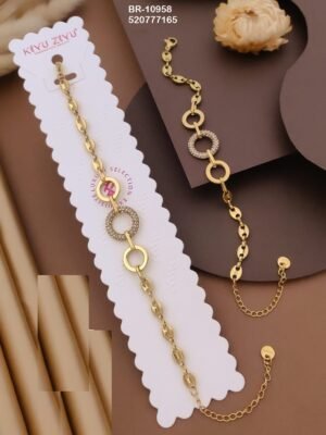BR-10958 Anti-Tarnish Stainless Steel Chain Bracelets - Kiyu ziyu By Anjni Creation