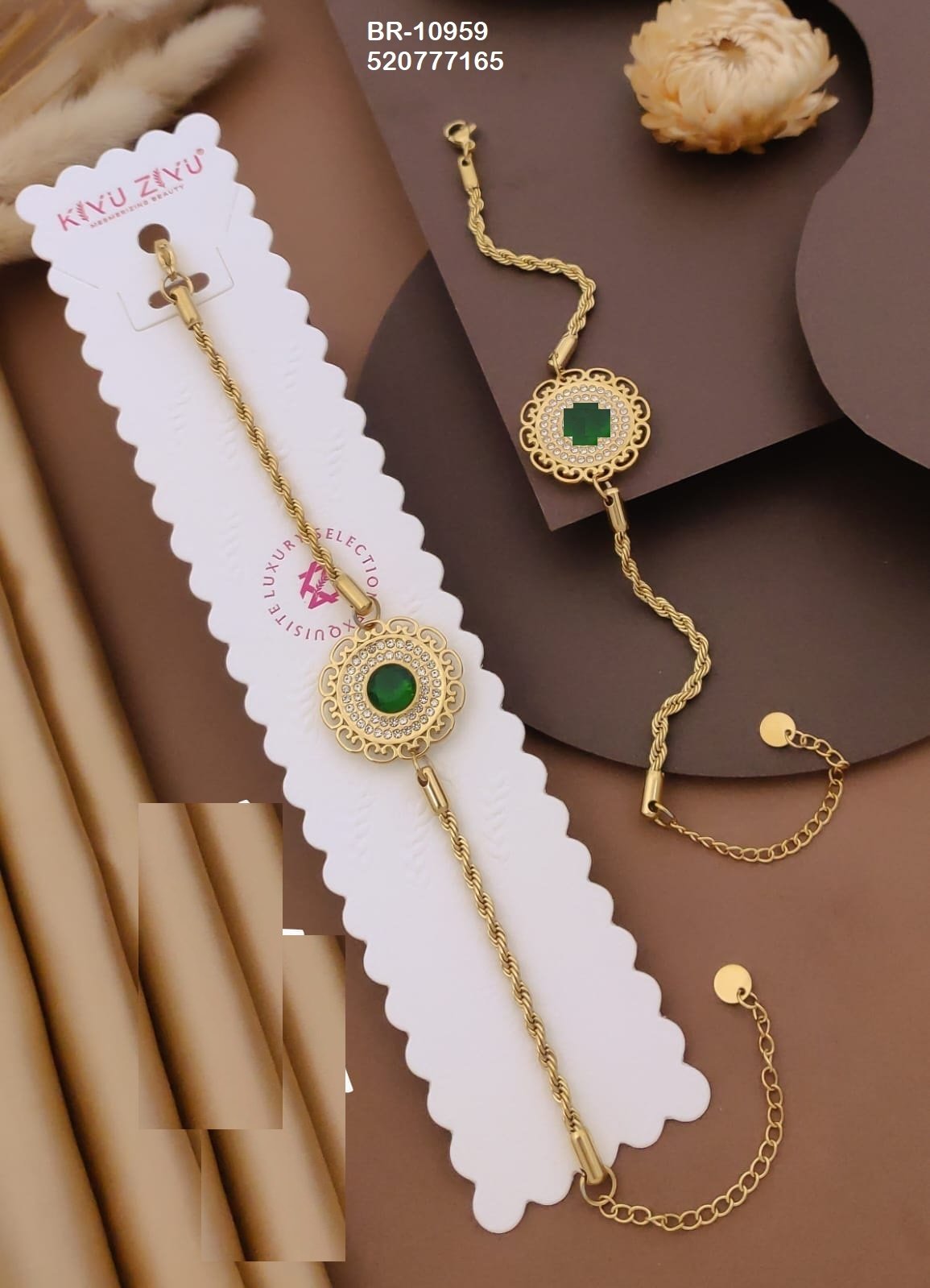 BR-10959 Anti-Tarnish Stainless Steel Chain Bracelets - Kiyu ziyu By Anjni Creation