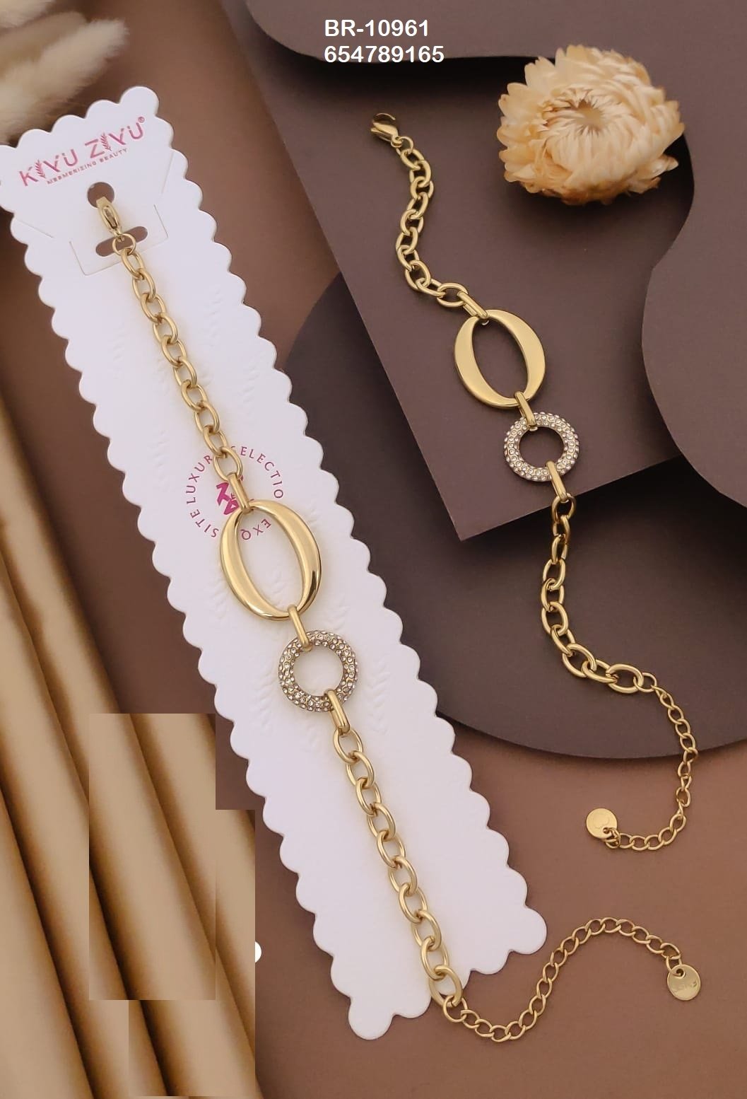 BR-10961 Anti-Tarnish Stainless Steel Chain Bracelets - Kiyu ziyu By Anjni Creation