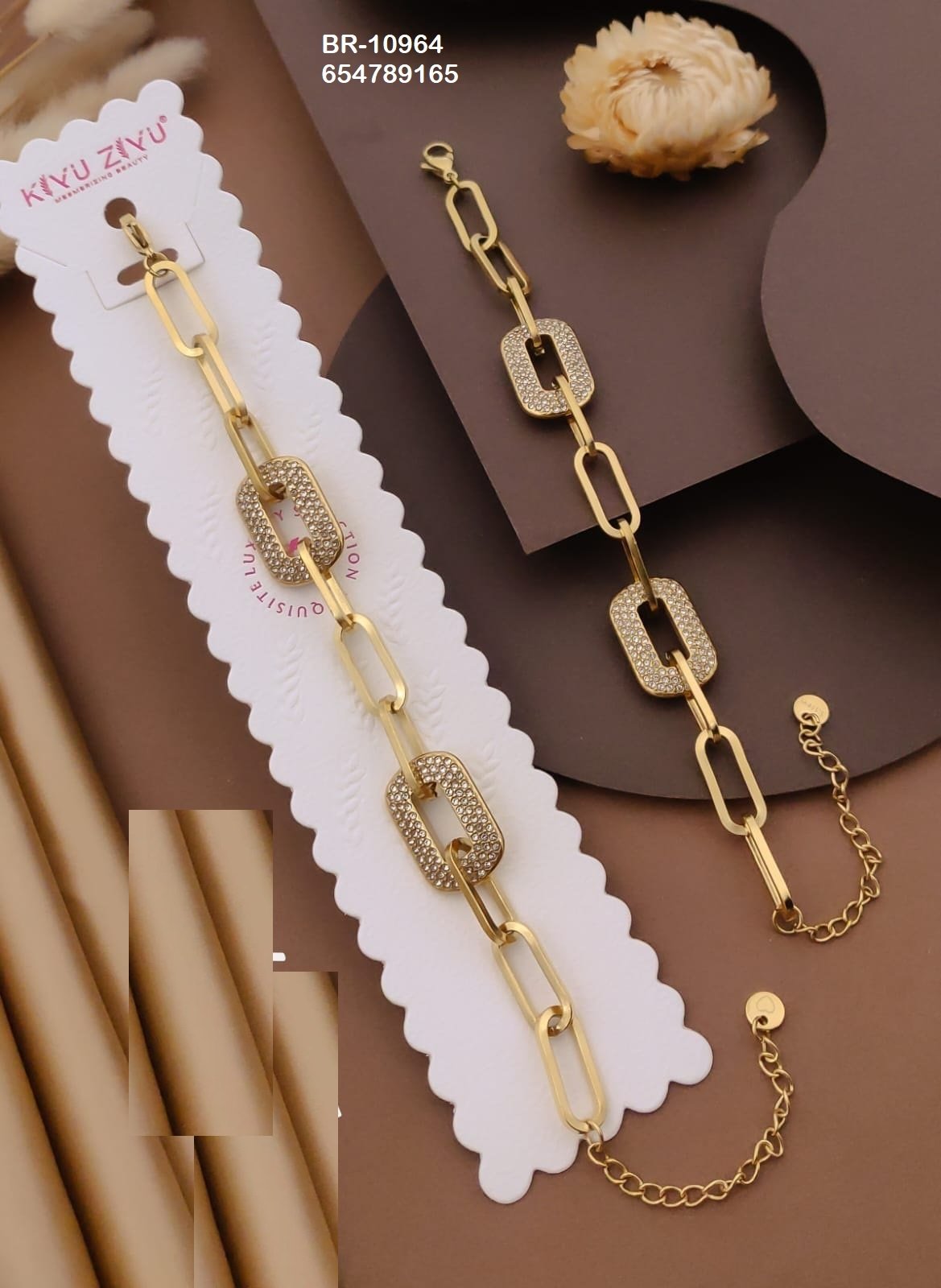 BR-10964 Anti-Tarnish Stainless Steel Chain Bracelets - Kiyu ziyu By Anjni Creation