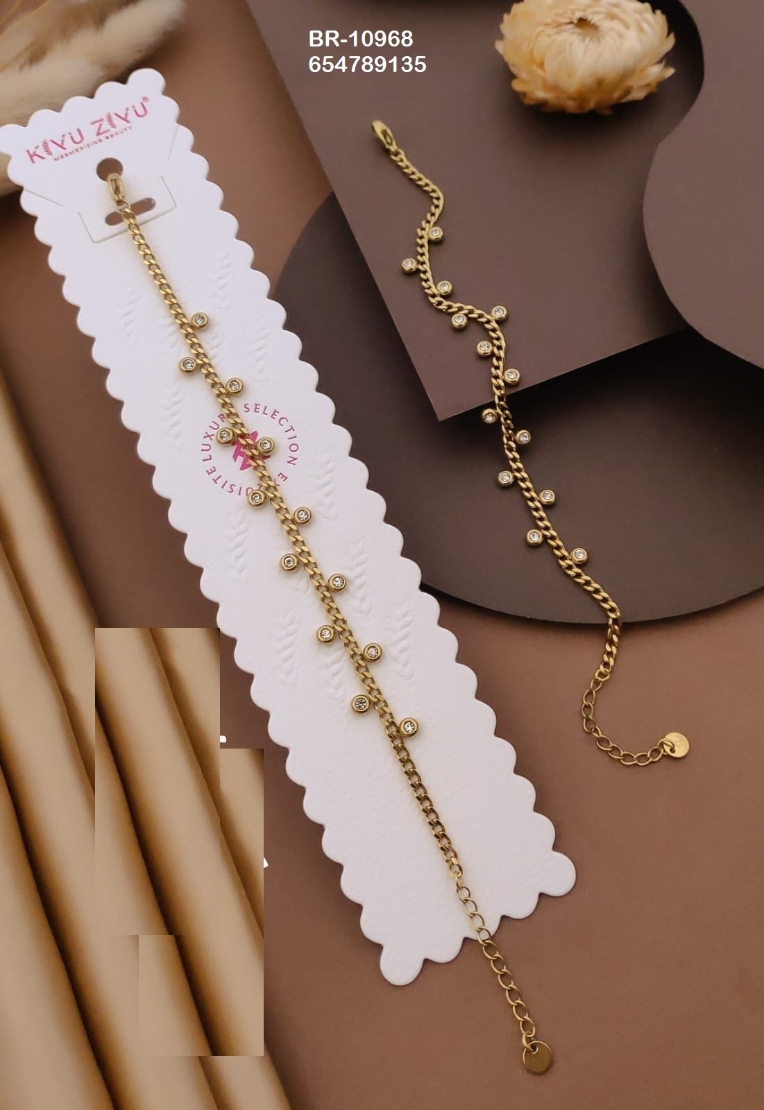 BR-10968 Anti-Tarnish Stainless Steel Chain Bracelets - Kiyu ziyu By Anjni Creation