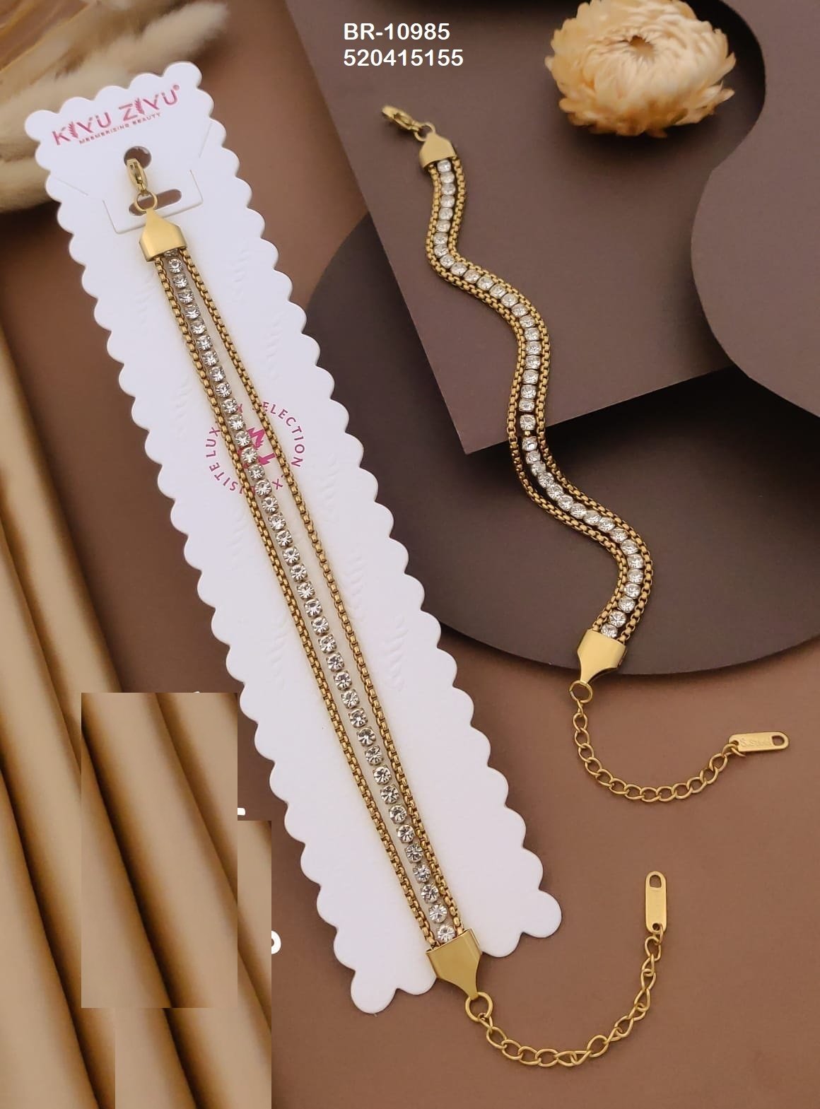 BR-10985 Anti-Tarnish Stainless Steel Chain Bracelets - Kiyu ziyu By Anjni Creation