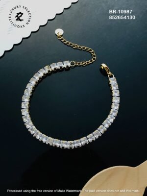 BR-10987 Anti-Tarnish Stainless Steel Tennis Chain Bracelets - Kiyu ziyu By Anjni Creation