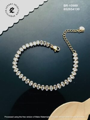 BR-10989 Anti-Tarnish Stainless Steel Tennis Chain Bracelets - Kiyu ziyu By Anjni Creation