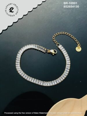BR-10991 Anti-Tarnish Stainless Steel Tennis Chain Bracelets - Kiyu ziyu By Anjni Creation