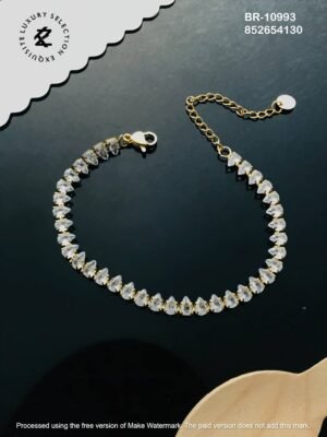 BR-10993 Anti-Tarnish Stainless Steel Tennis Chain Bracelets - Kiyu ziyu By Anjni Creation