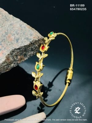 BR-11189 Anti-Tarnish Stainless Steel Tulip Style Bracelet - Kiyu ziyu By Anjni Creation