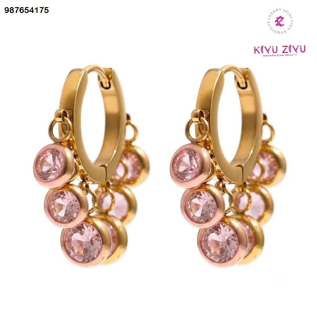 ER-11043 Anti-Tarnish Stainless Steel Earrings - Kiyu ziyu By Anjni Creation