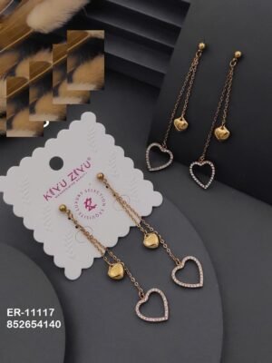 ER-11117 Anti-Tarnish Stainless Steel Earrings - Kiyu ziyu By Anjni Creation