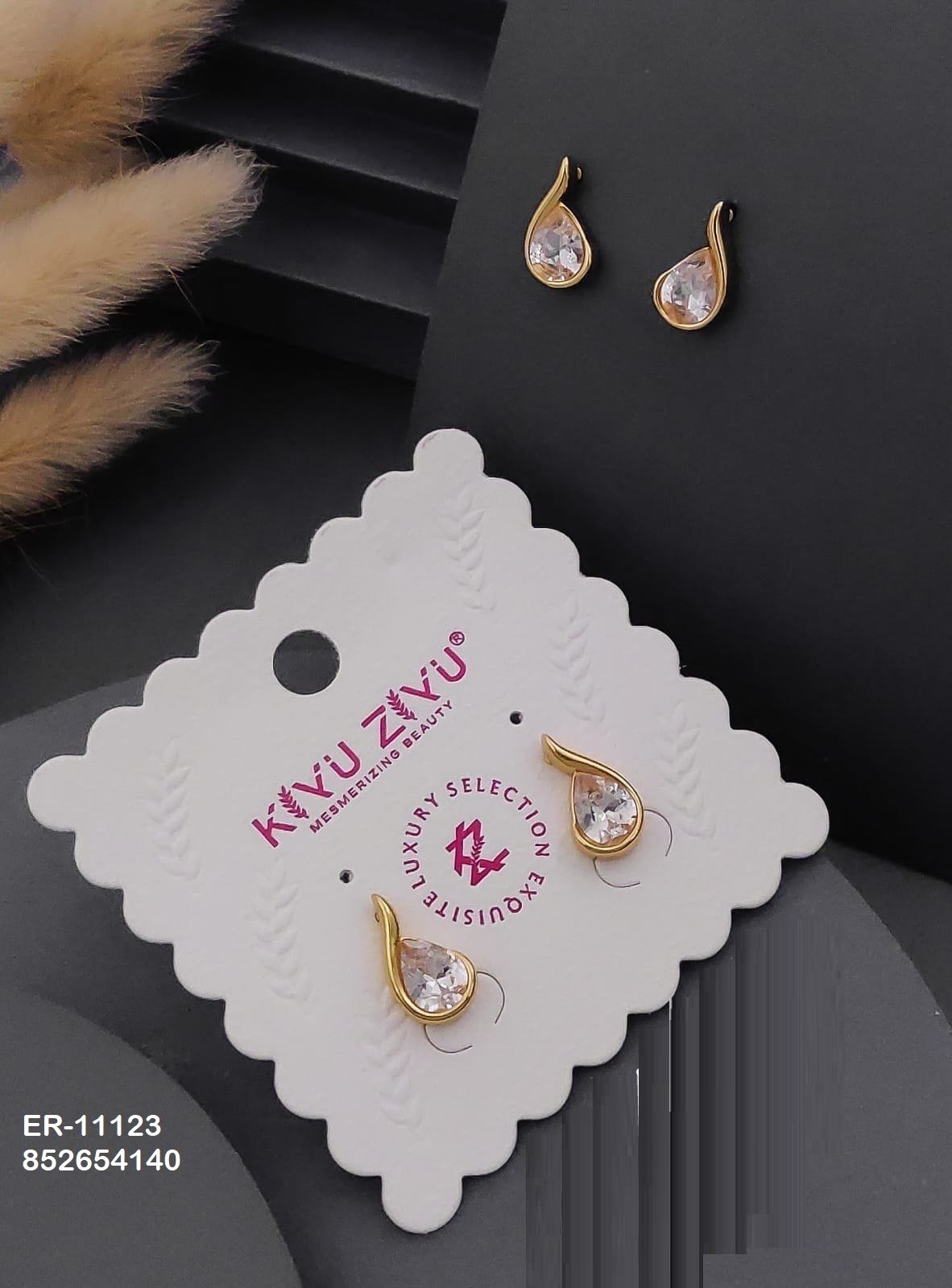 ER-11123 Anti-Tarnish Stainless Steel Earrings - Kiyu ziyu By Anjni Creation
