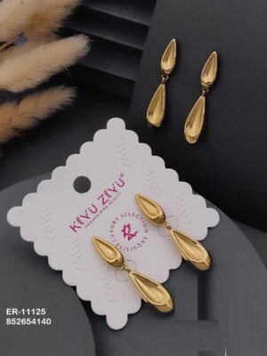 ER-11125 Anti-Tarnish Stainless Steel Earrings - Kiyu ziyu By Anjni Creation