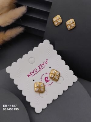 ER-11127 Anti-Tarnish Stainless Steel Earrings - Kiyu ziyu By Anjni Creation