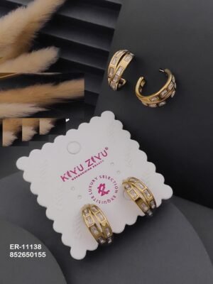 ER-11138 Anti-Tarnish Stainless Steel Earrings - Kiyu ziyu By Anjni Creation