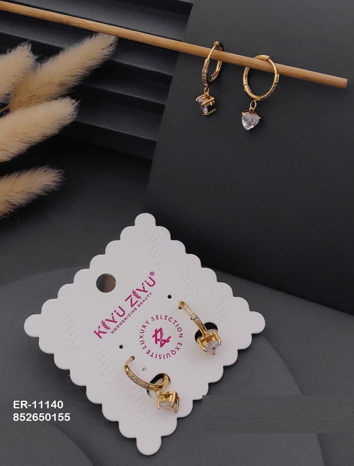 ER-11140 Anti-Tarnish Stainless Steel Earrings - Kiyu ziyu By Anjni Creation