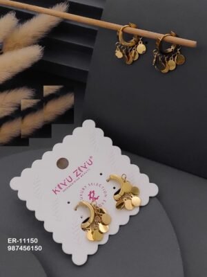 ER-11150 Anti-Tarnish Stainless Steel Earrings - Kiyu ziyu By Anjni Creation