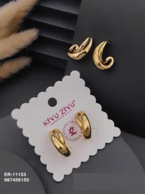 ER-11153 Anti-Tarnish Stainless Steel Earrings - Kiyu ziyu By Anjni Creation