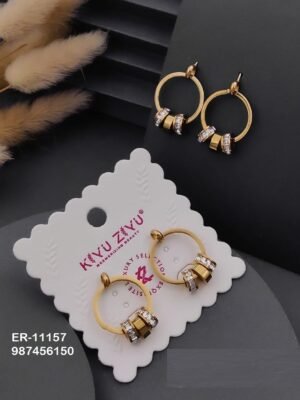 ER-11157 Anti-Tarnish Stainless Steel Earrings - Kiyu ziyu By Anjni Creation