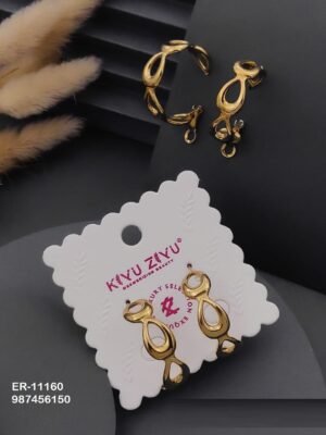 ER-11160 Anti-Tarnish Stainless Steel Earrings - Kiyu ziyu By Anjni Creation