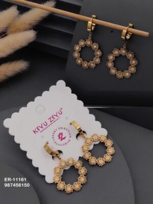 ER-11161 Anti-Tarnish Stainless Steel Earrings - Kiyu ziyu By Anjni Creation